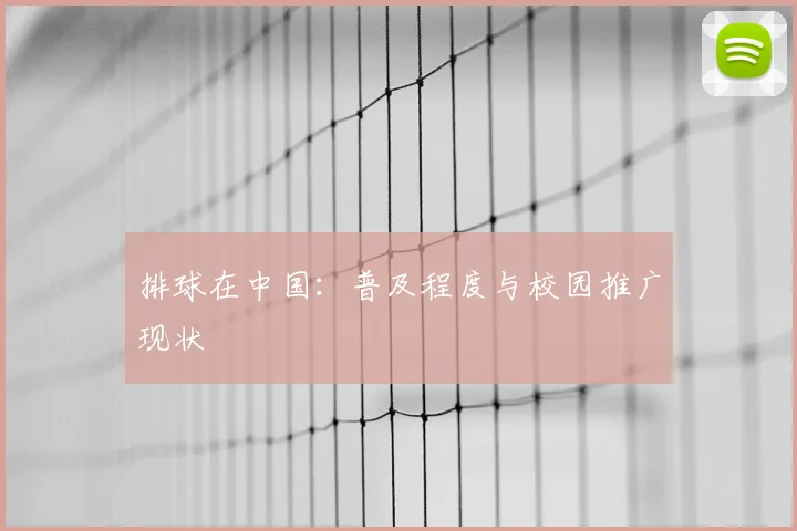 排球在中国：普及程度与校园推广现状